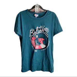 Inspiring "Believe in yourself" LuLaRoe LIV T.  NWT.  Size L